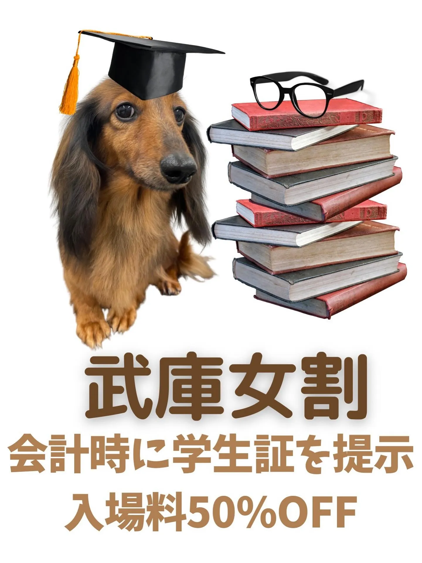 【学割】武庫女割50％！