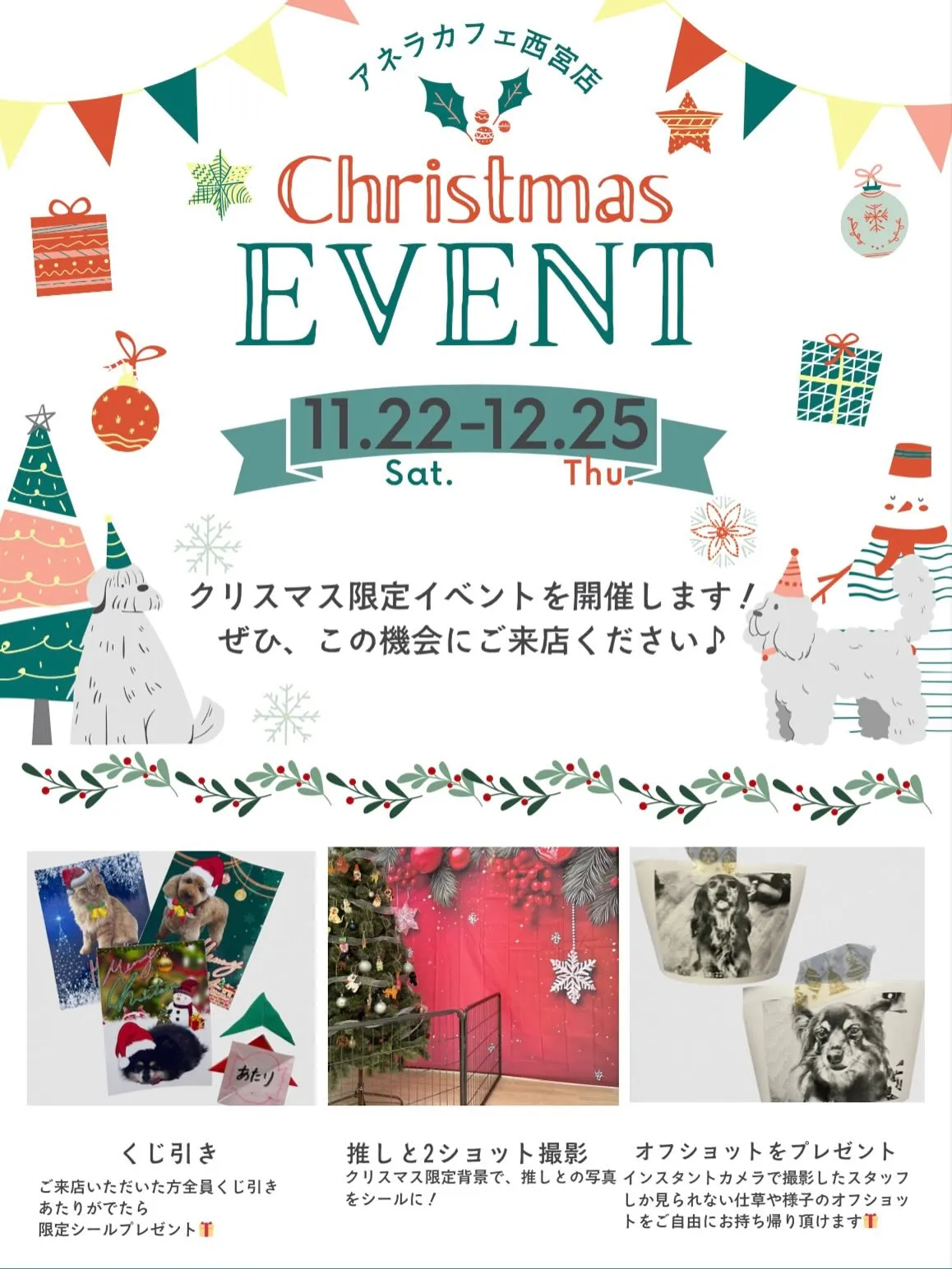 さぁ、店内もツリーを飾り、