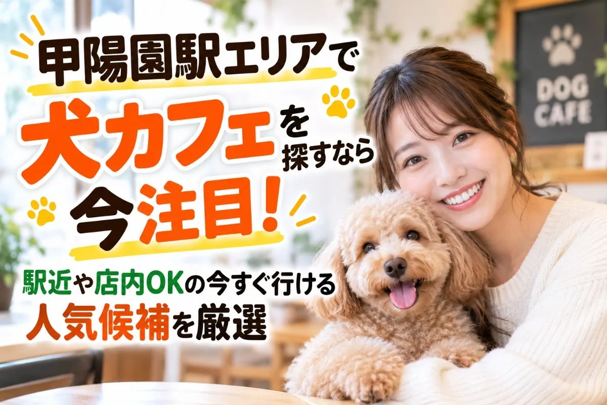 甲陽園駅エリアで犬カフェを探すなら今注目！駅近や店内OKの今すぐ行ける人気候補を厳選